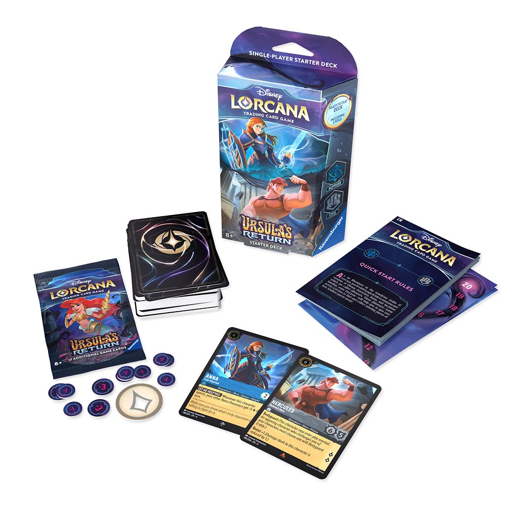 Disney Lorcana Trading Card Game by Ravensburger – Ursula's Return – Starter Deck – Frozen and Hercules