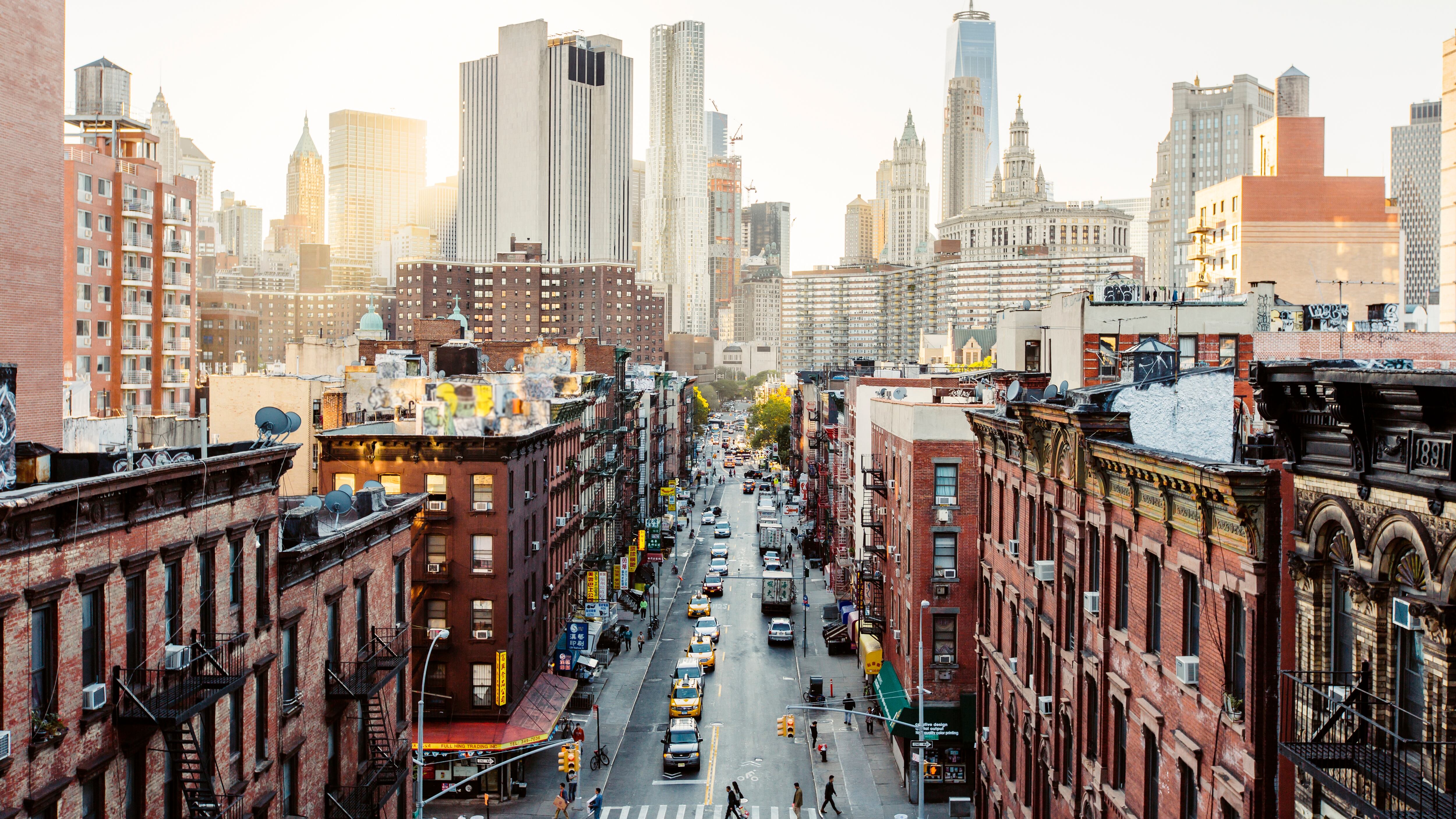 A view of the Lower East Side of Manhattan in New York City.