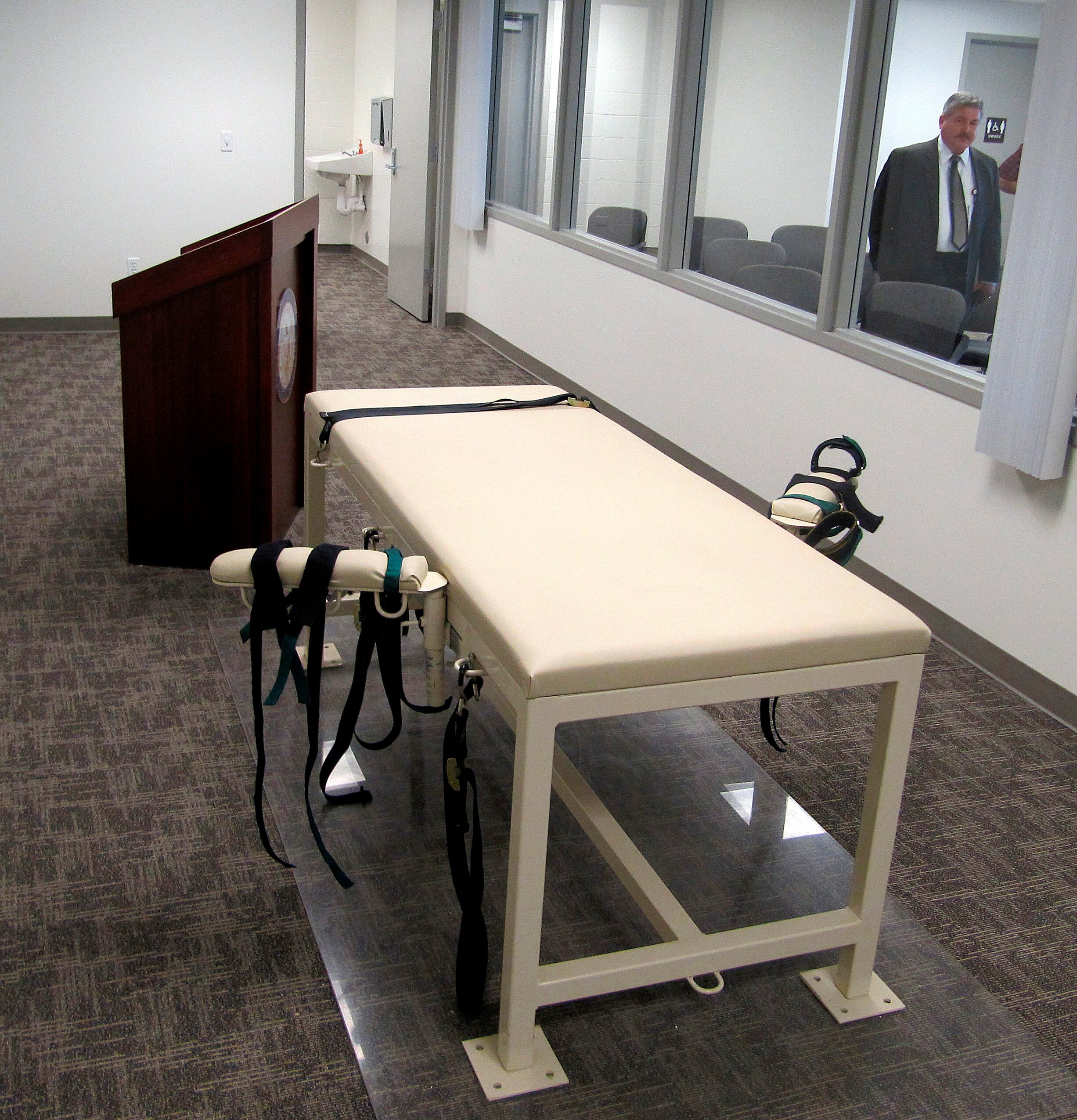 The execution chamber at the Idaho Maximum Security Institution is shown in Boise, Idaho on October 20, 2011.