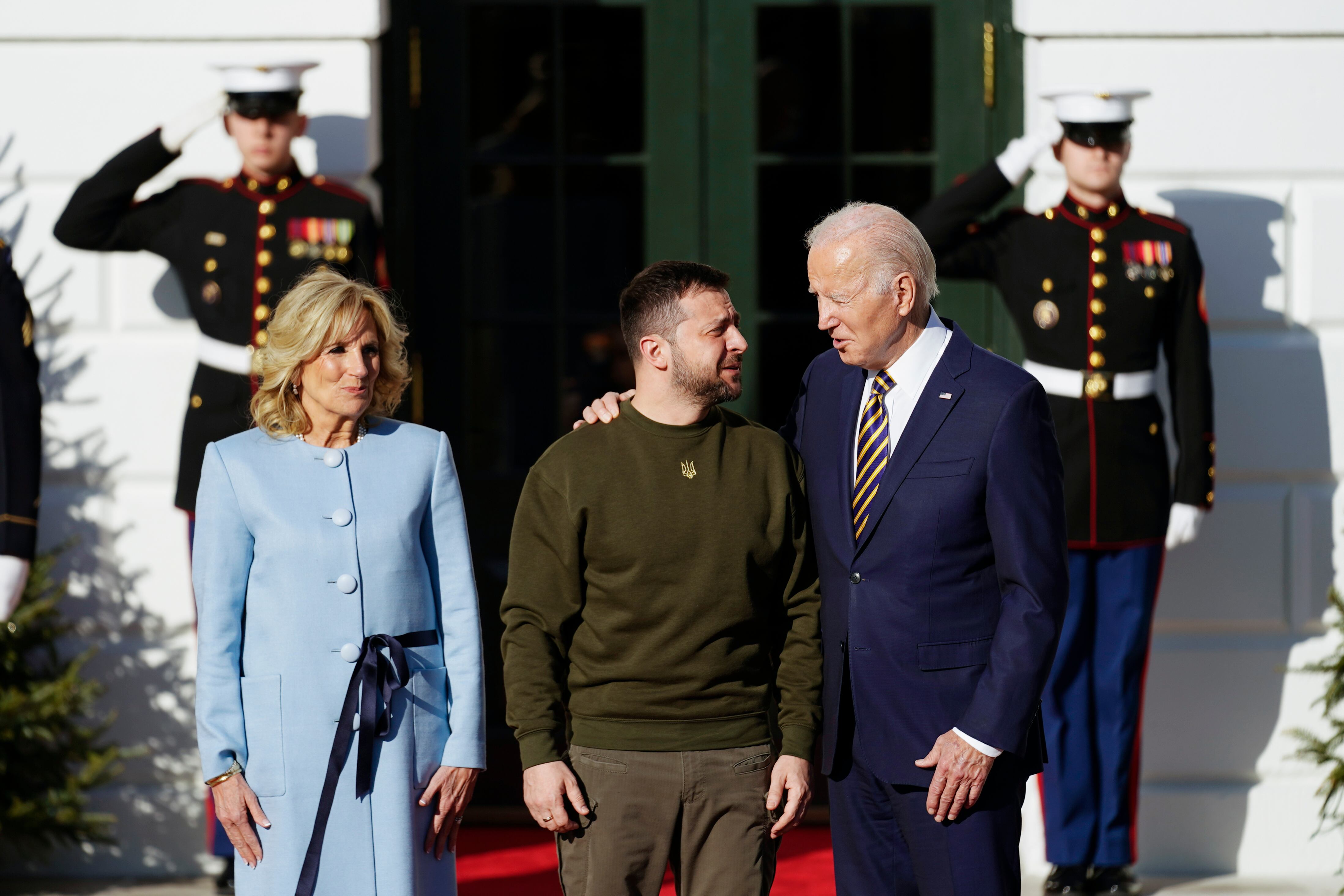 President Joe Biden welcomes Ukraine's President Volodymyr Zelenskyy at the White House in Washington, on December 21, 2022.