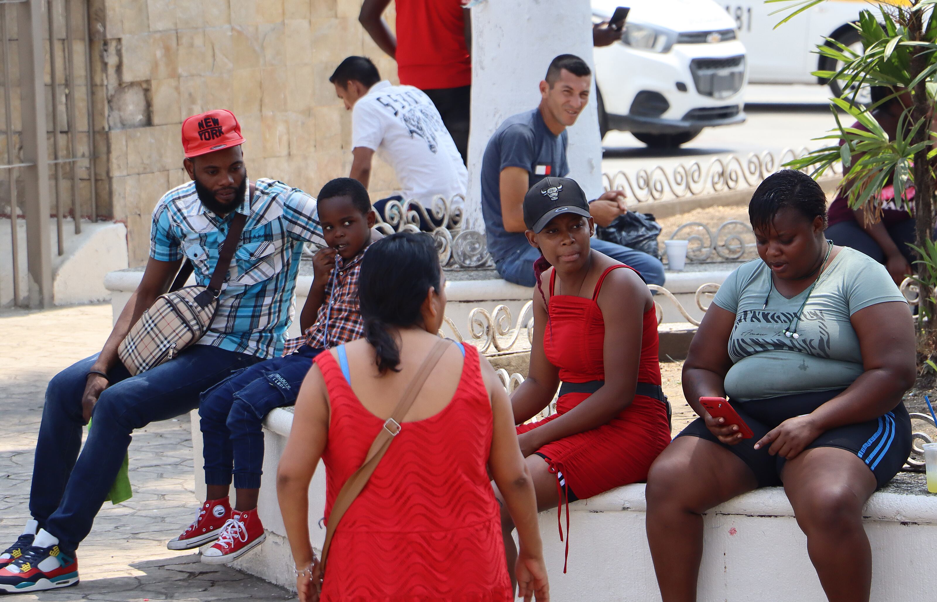 Haitian migrants in the Mexican city of Tapachula.