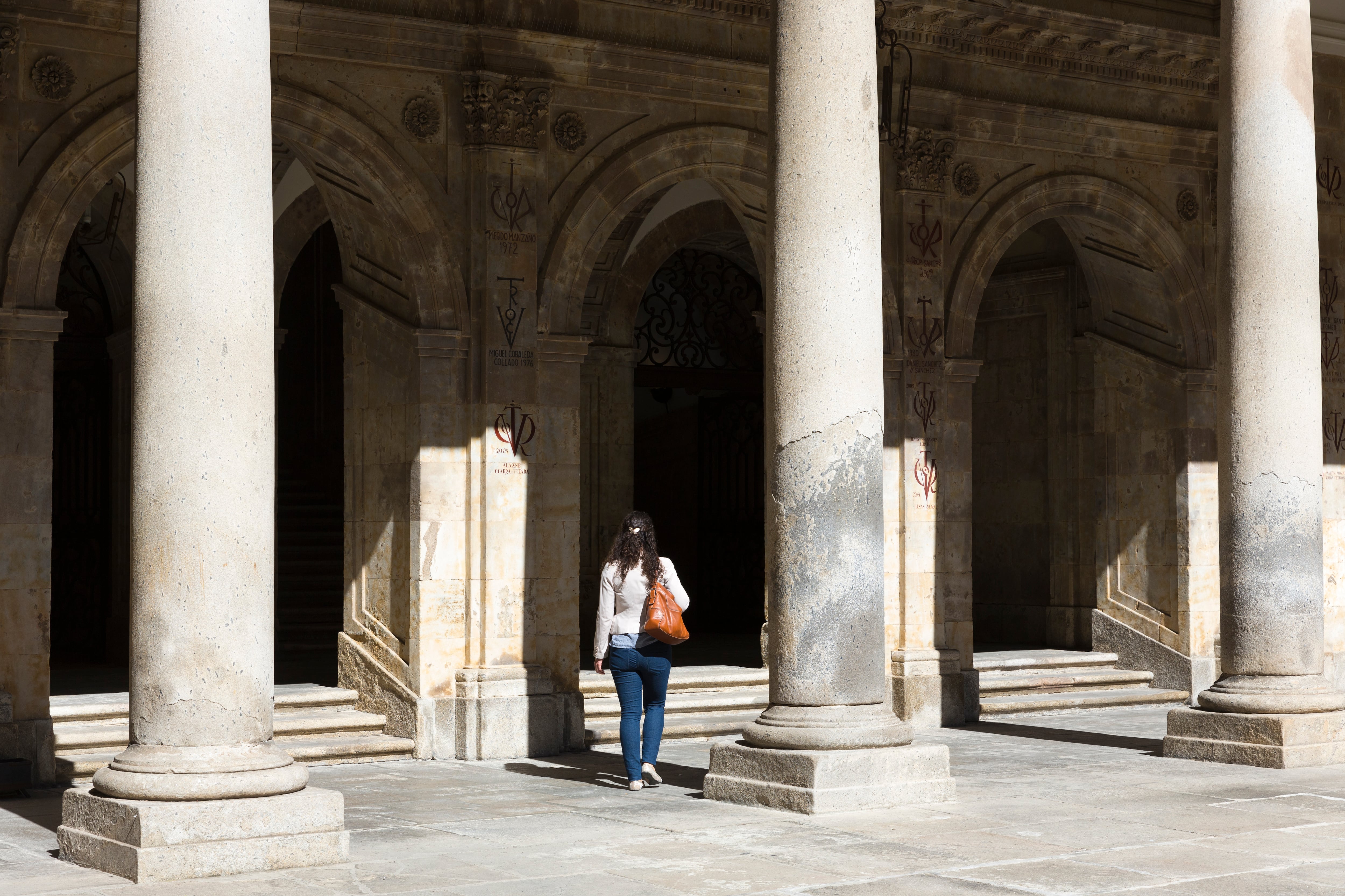 A student at the University of Salamanca's faculty of philology, Spain.