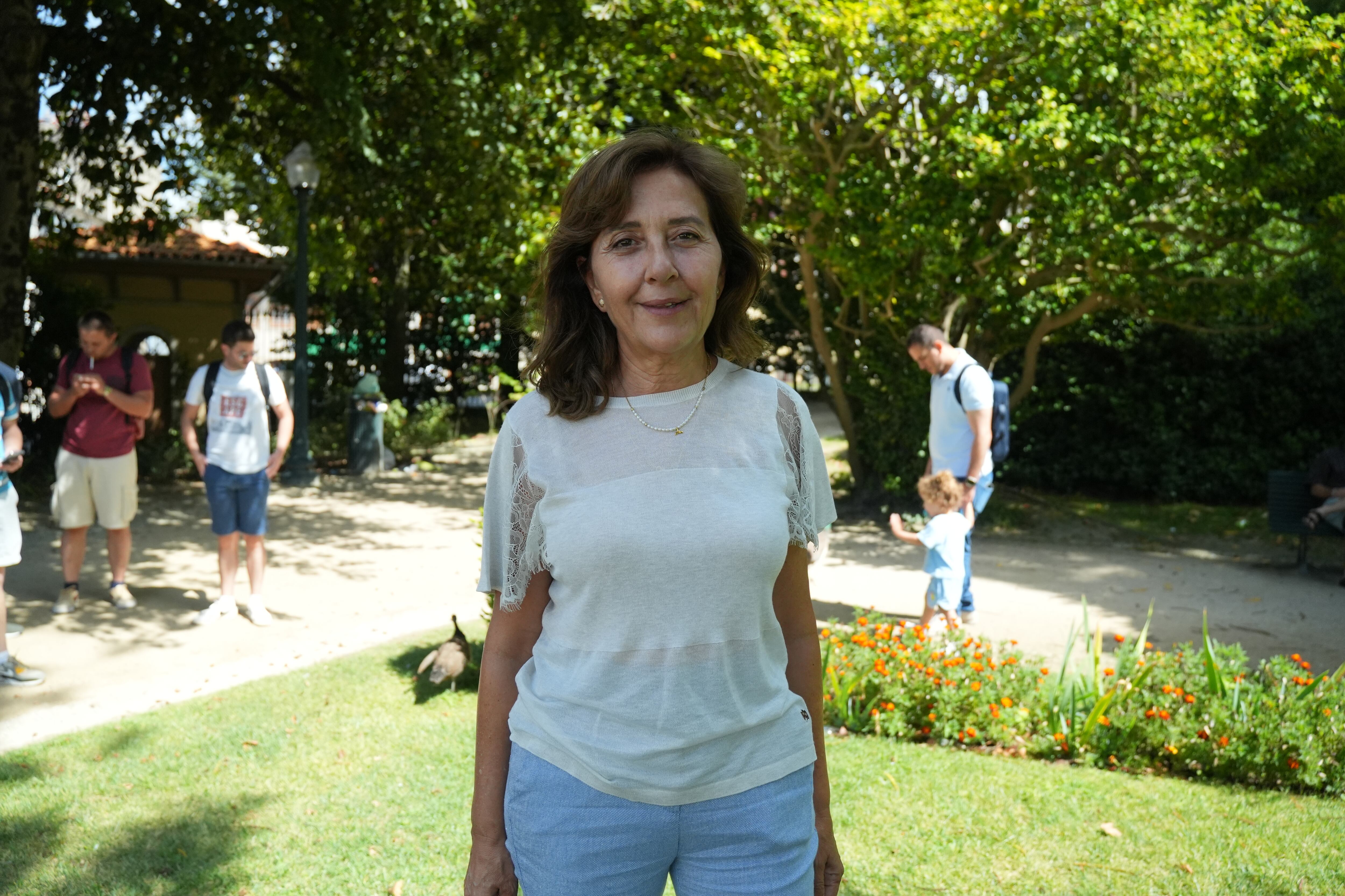 María Pastor-Valero, a researcher at the Miguel Hernández University of Elche, at the headquarters of the Congress of the Spanish Epidemiology Society.