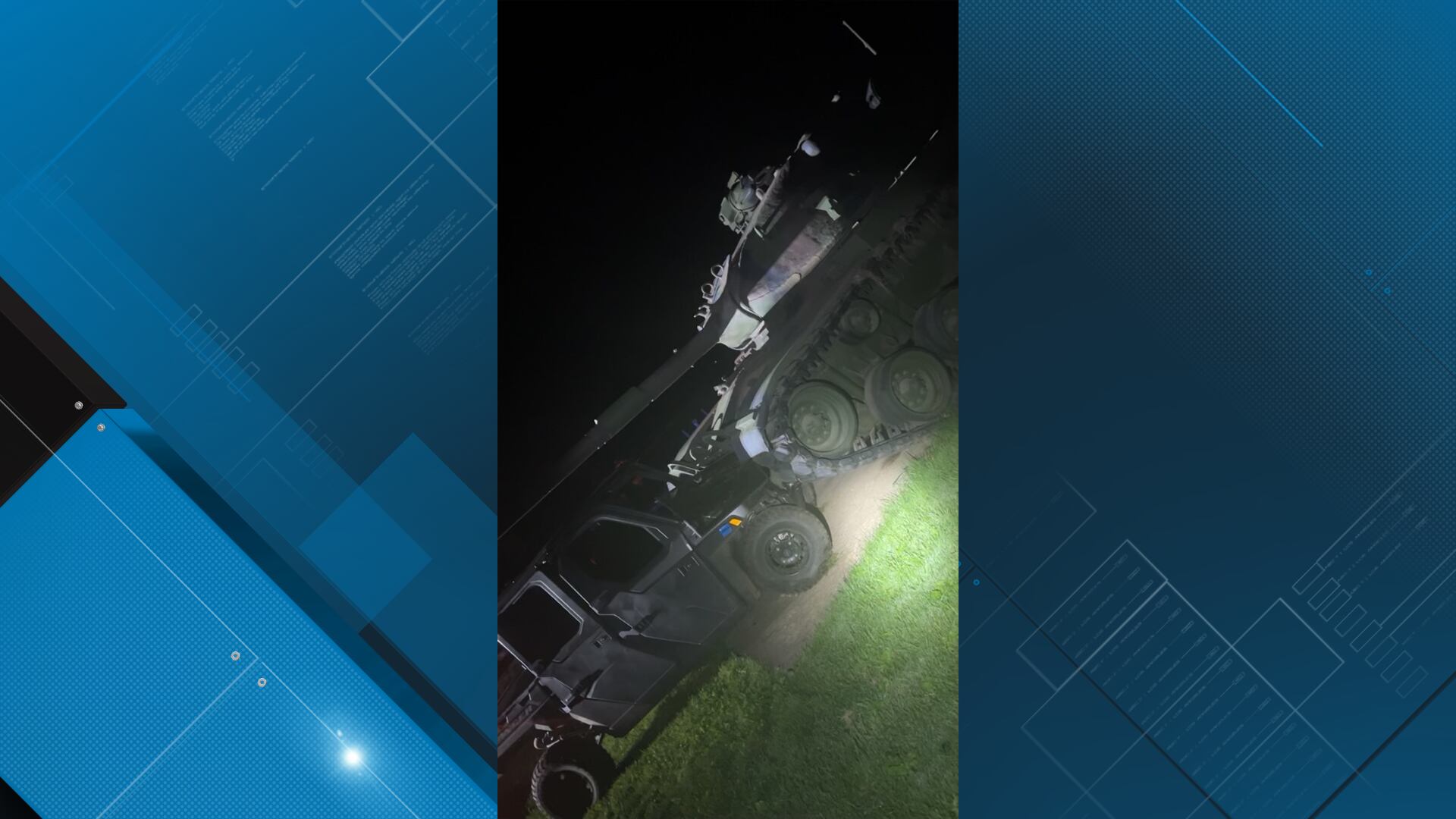 According to the Mondovi Police Department, a UTV hit a tank on display at the Veterans...