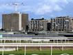 A building site is being blamed for scaring racehorses at Eagle Farm, prompting a jockey boycott. (Darren England/AAP PHOTOS)