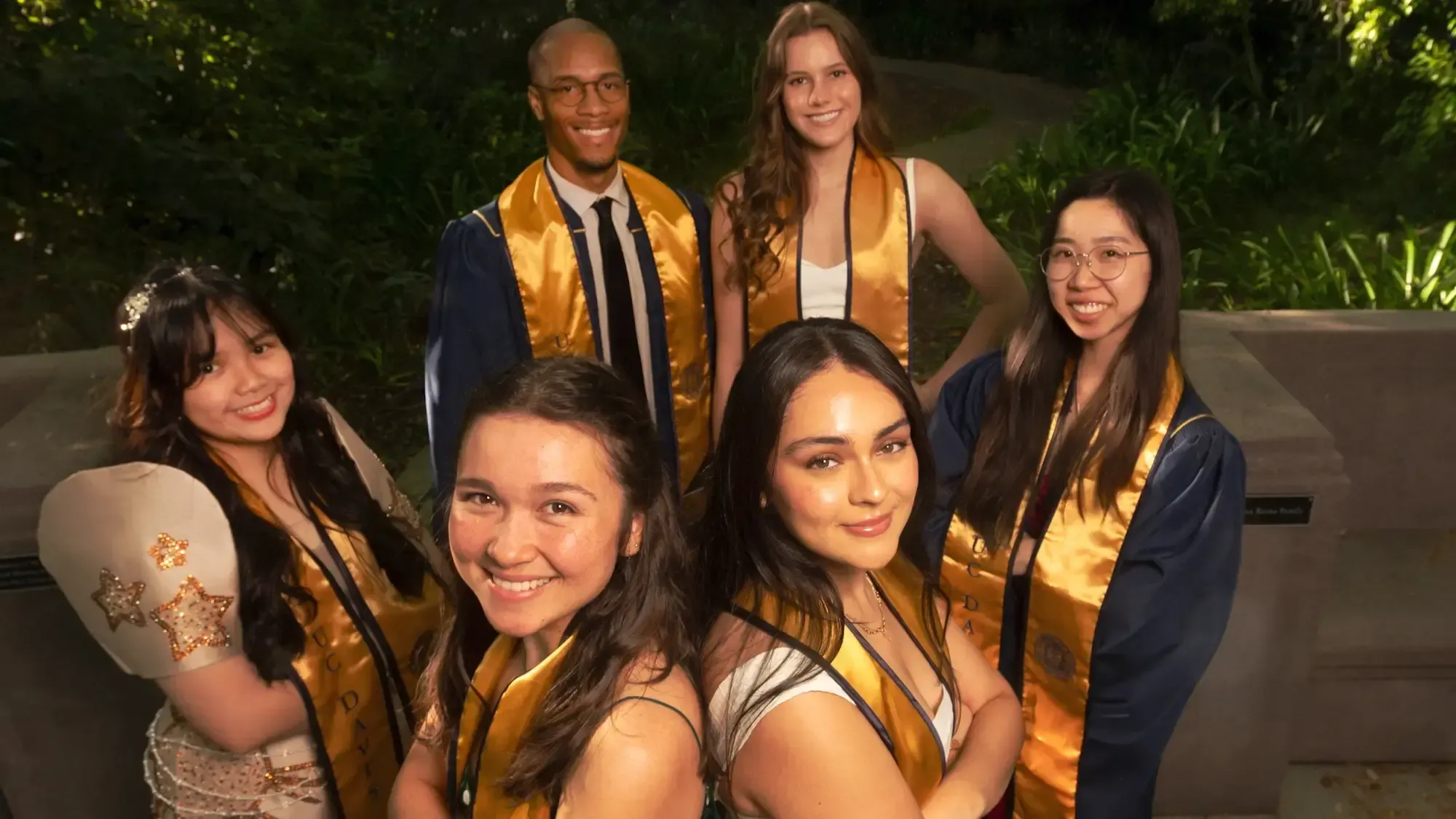 students at commencement at UC Davis