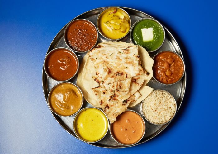 Curry platter at Don't Tell Aunty, Surry Hills 