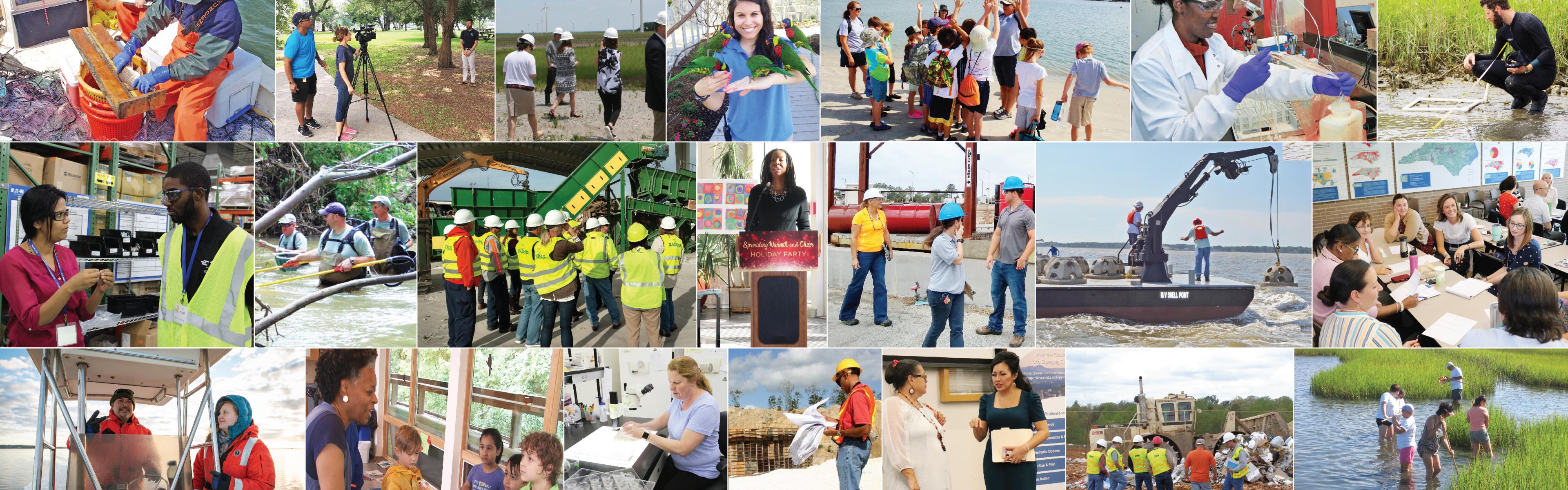 Work for DEQ Collage of Various Staff Working