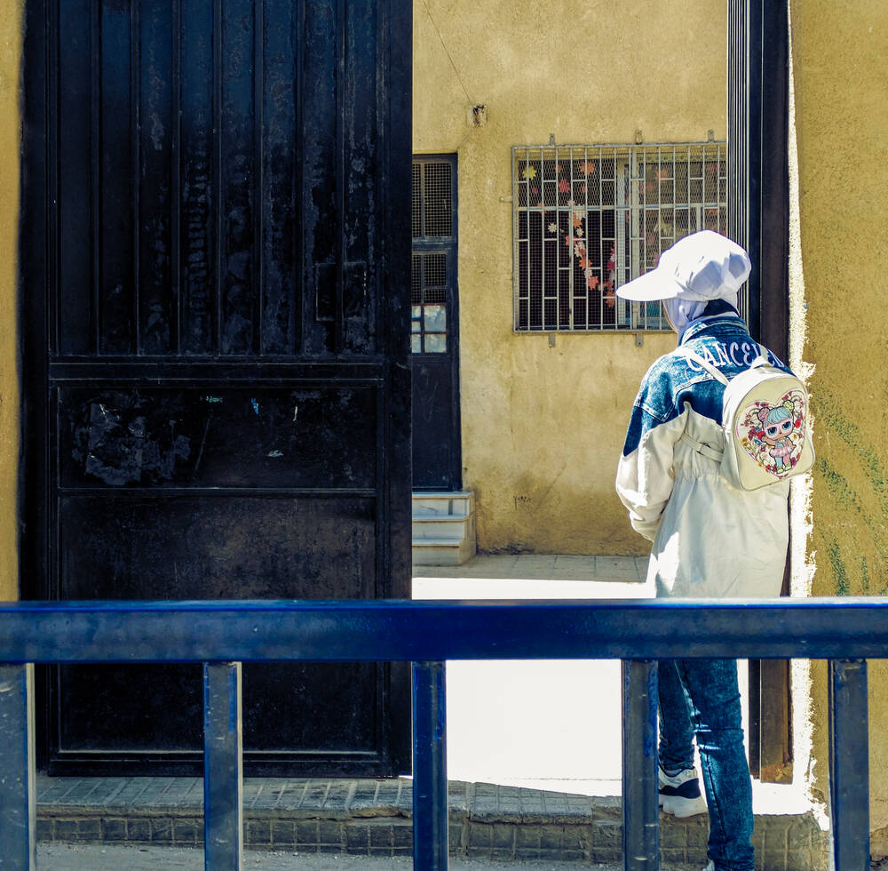 Students at a school in Syria can now stroll safely to schools after roads are  secured