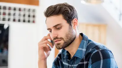 Man talking on phone