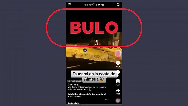 Este vdeo no es actual y no muestra un tsunami en Almera, es un temporal en Tenerife en 2018