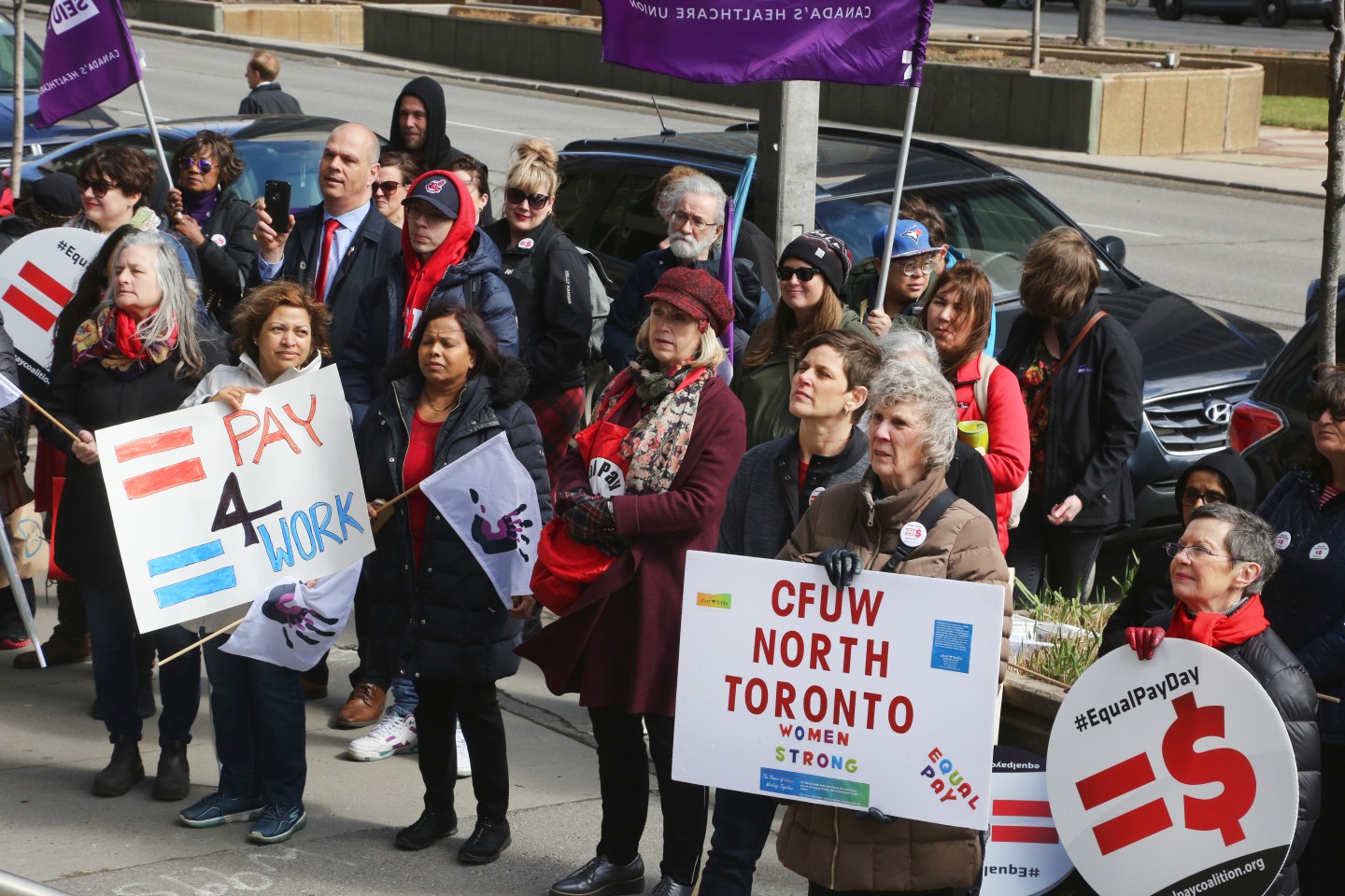 Canadians rally in Toronto on &#8216;Equal Pay Day&#8217; in April 2019. Canada&#8217;s 2018 Pay Equity Act represents a blueprint that U.S. policymakers could learn from.