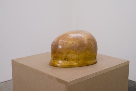 Robin Peck, “Sculpture (Crania) 2,” (2013). Brass, steel, iron, aluminum, plaster, hydrocal, shellac, wax, 6.8 × 9.8 × 6 ̋. Courtesy of CANADA.