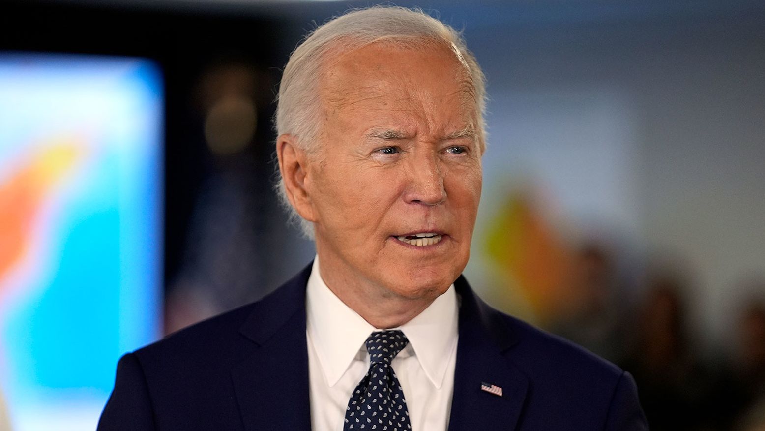 President Joe Biden speaks during a visit to the D.C. Emergency Operations Center, Tuesday, July 2, 2024, in Washington. (AP Photo/Evan Vucci)