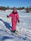 Bertine på skitur.