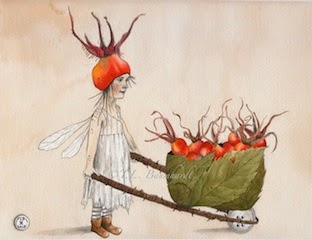 "Gathering Rose Hips"