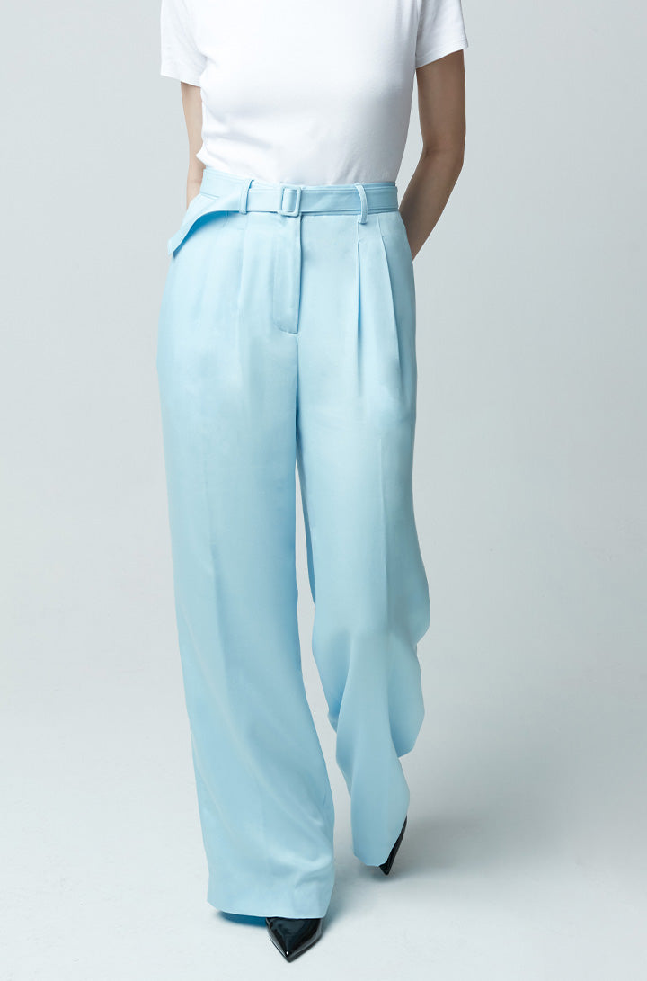 HUEY WIDE LEG TROUSERS in Sky Blue