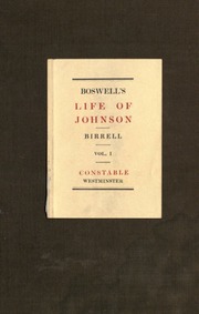 Cover of edition boswellslifeofjo01boswiala