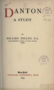 Cover of edition dantonstudybyhil00belluoft