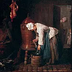 Женщина, наливающая воду в кувшин, Жан-Батист Симеон Шарден