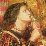 Жанна д’Арк, целующая меч освобождения, Данте Габриэль Россетти