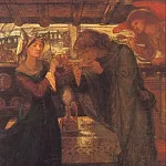 Тристрам и Изольда пьют любовное зелье, Данте Габриэль Россетти