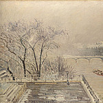 Лувр под снегом, Камиль Писсарро