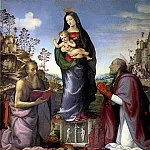 ALBERTINELLI MARIOTTO – Madonna and Child with Saints Jerome and Zenobius, 1506 , Louvre (Paris)