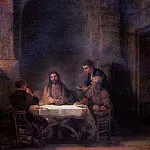 REMBRANDT – Christ at Emmaus, Louvre (Paris)