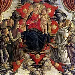 BOTTICINI FRANCESCO – Madonna and Child in Glory with St. Mary Magdalene, St. Bernard and the angels, Louvre (Paris)