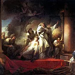 FRAGONARD JEAN HONORE – The high priestess Coresus sacrifices herself to save Callira, Louvre (Paris)