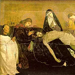 CARTON ANGERRAND – The mourning with a donor, known as the Pieta of Villeneuve-les-Avignon, Louvre (Paris)