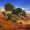 D′ALIGNY THEODORE CARUEL – Rocks at Fontainebleau, Louvre (Paris)