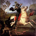 RAPHAEL – St. George defeating the dragon, Louvre (Paris)