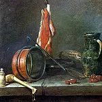 CHARDIN JEAN BAPTISTE SIMEON – „A meager diet with kitchen utensils, Louvre (Paris)