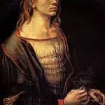 DURER ALBRECHT – Self-portrait with holly, Louvre (Paris)