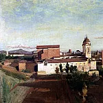 CORO JEAN BATISTE CAMIL – View of the Trinita dei Monti church from the Medici villa, Louvre (Paris)