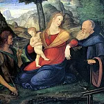 BARBARI JACOPO DE – Madonna and Child with Saints John the Baptist and Abbot Anthony, known as the Madonna at the Fountain, Louvre (Paris)