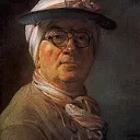 CHARDIN JEAN BAPTISTE SIMEON – Self-portrait with a visor, Louvre (Paris)