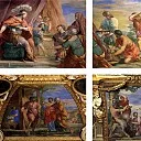 ROMANELLI GIOVANNI FRANCESCO – Three of the four historical scenes from the ceiling of the Hall of Septimius Severus in the summer apartments of Queen Mother Anne of Austria. Written in, Louvre (Paris)