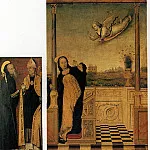 BRACCHESKO CARLO DI – Annunciation with saints. Triptych, Louvre (Paris)