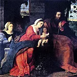 NEGRETTI JACOPO, NAMED PALMA VECCHIO – Adoration of the shepherds with a donor, Louvre (Paris)