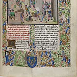 B135R Siege and pillage of Grammon by troops of Marshal Guillaume IV of Enghien in 1380, Froissart’s Chronicles