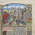 B009R Siege of Louis of Anjou Castle of Dur in 1377, Froissart’s Chronicles