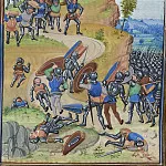 A272R The Battle of Brignay in 1362 – the defeat of the French from gangs of rouettes, Froissart’s Chronicles