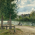 The Banks of the Oise at Pontoise, 1868-70, Камиль Писсарро