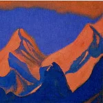 Burning peaks against the evening sky, Roerich N.K. (Part 3)