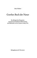 Cover of: Goethes Buch der Natur by Aeka Ishihara