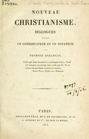 Cover of: Nouveau Christianisme: dialogues entre un conservateur et un novateur.