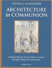 Cover of: Architecture in communion by Steven J. Schloeder